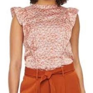 RyeGrass Mock Neck Sleeveless Blouse NWT